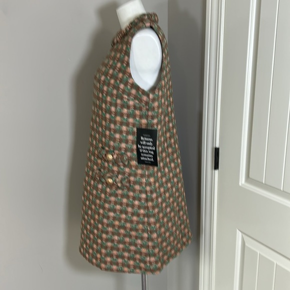 Tuckernuck Neapolitan Tweed Sleeveless Jackie Dress Pink Green Brown Sz L NEW - Picture 7 of 16